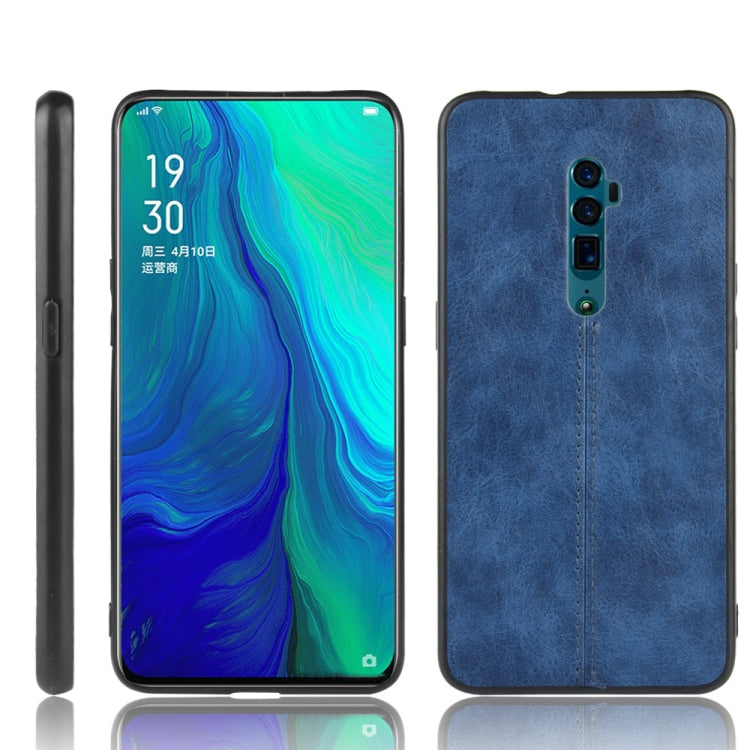 For Oppo Reno 10x zoom Shockproof Sewing Cow Pattern Skin PC + PU + TPU Case