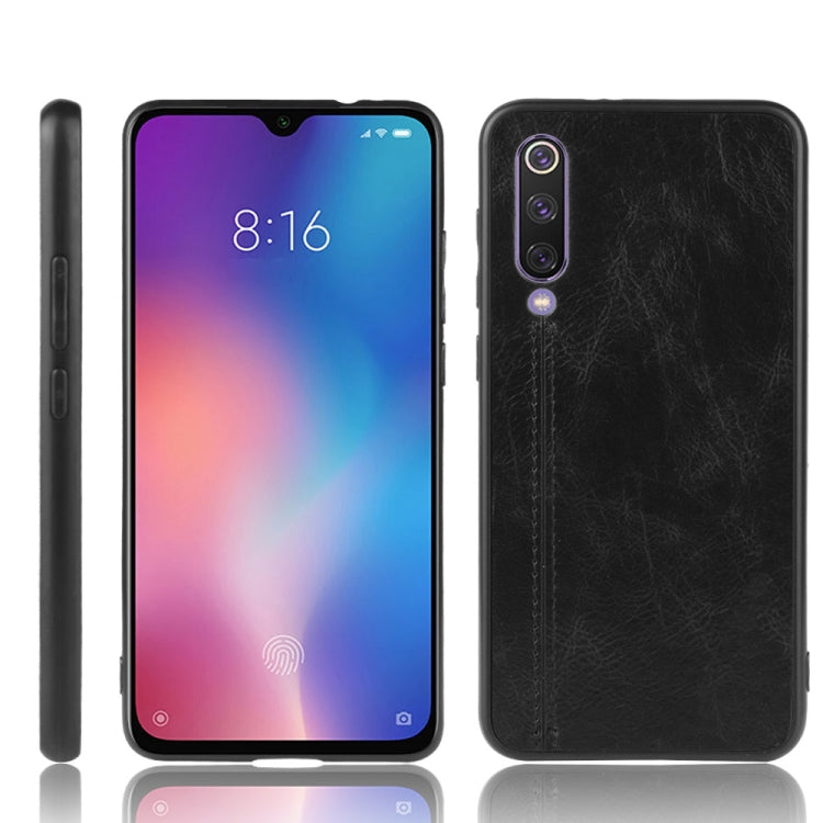 For Xiaomi Mi 9 SE Shockproof Sewing Cow Pattern Skin PC + PU + TPU Case
