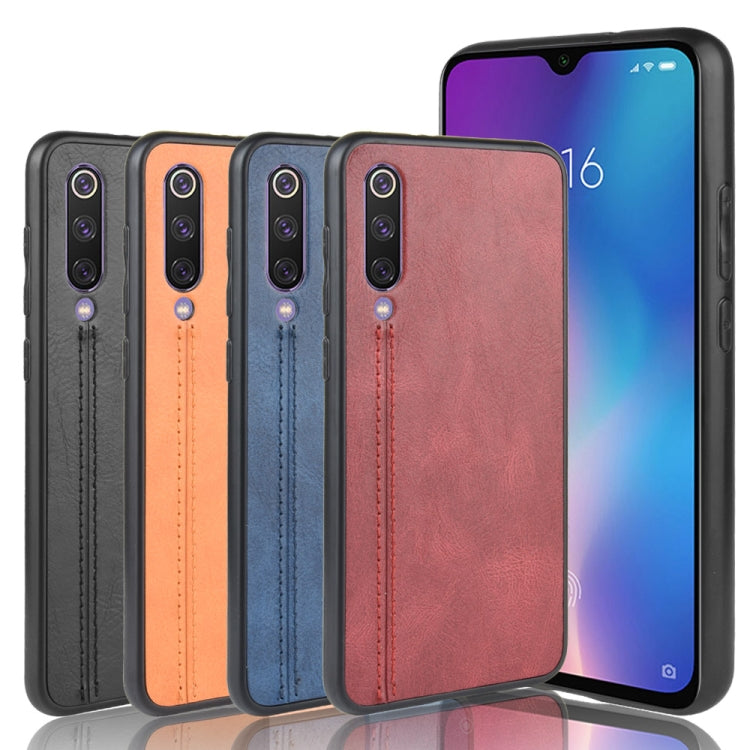 For Xiaomi Mi 9 SE Shockproof Sewing Cow Pattern Skin PC + PU + TPU Case