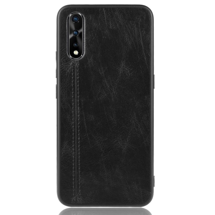 For Vivo S1/iQOO Neo/Y7s Shockproof Sewing Cow Pattern Skin PC + PU + TPU Case