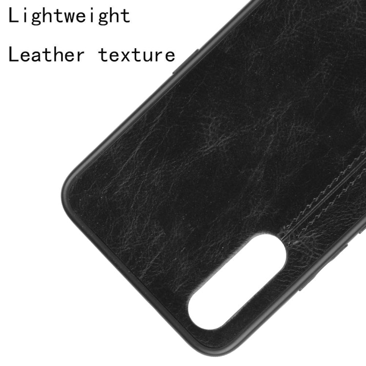 For Vivo S1/iQOO Neo/Y7s Shockproof Sewing Cow Pattern Skin PC + PU + TPU Case