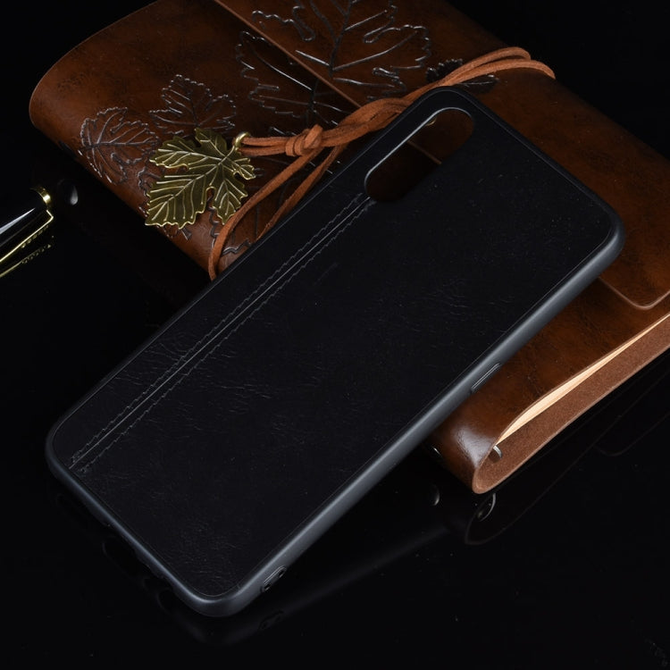 For Vivo S1/iQOO Neo/Y7s Shockproof Sewing Cow Pattern Skin PC + PU + TPU Case