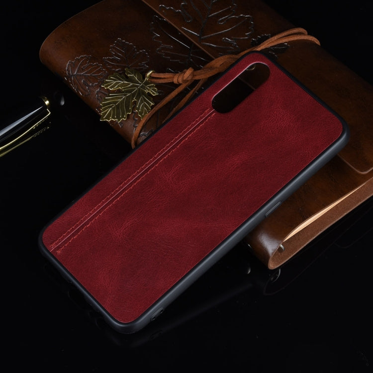 For Vivo S1/iQOO Neo/Y7s Shockproof Sewing Cow Pattern Skin PC + PU + TPU Case