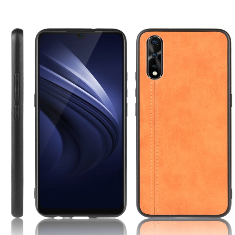 For Vivo S1/iQOO Neo/Y7s Shockproof Sewing Cow Pattern Skin PC + PU + TPU Case