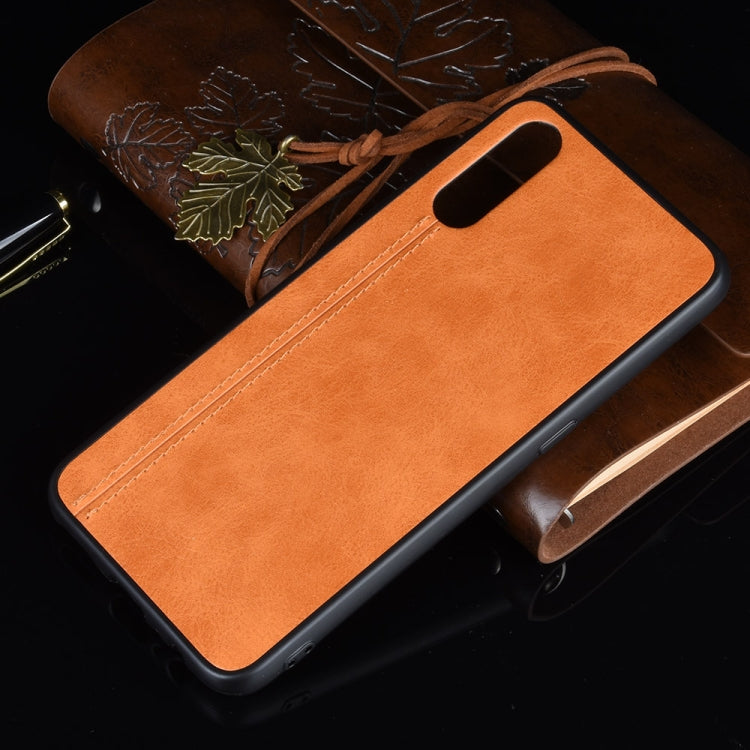 For Vivo S1/iQOO Neo/Y7s Shockproof Sewing Cow Pattern Skin PC + PU + TPU Case