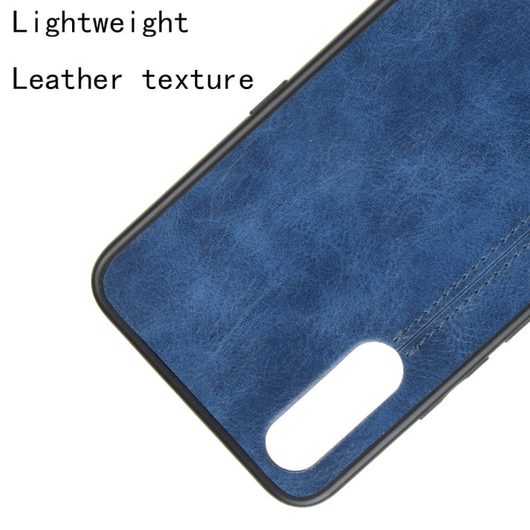 For Vivo S1/iQOO Neo/Y7s Shockproof Sewing Cow Pattern Skin PC + PU + TPU Case