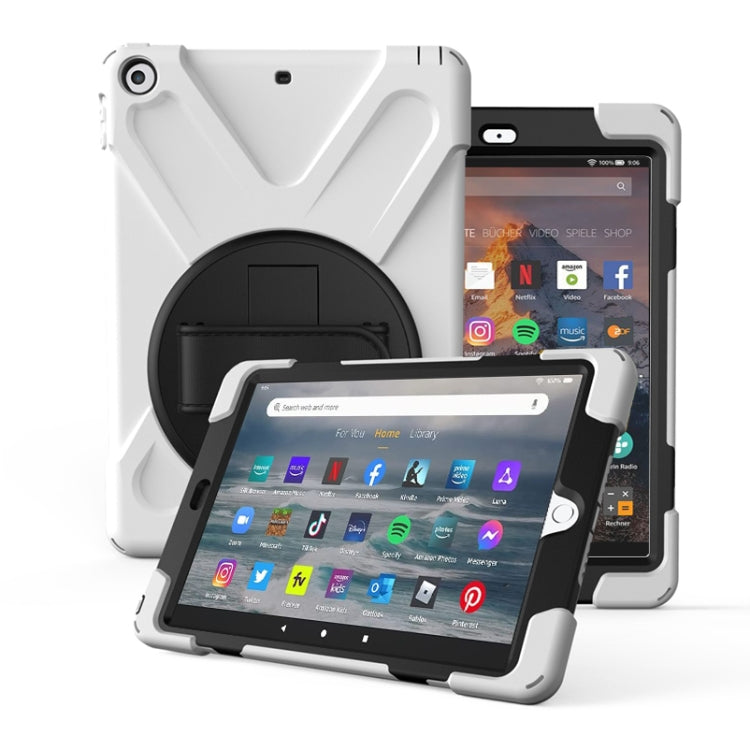 For Amazon fire 7 (2017)(2019) 360 Degree Rotation PC + Silicone Protective Case with Holder & Hand-strap