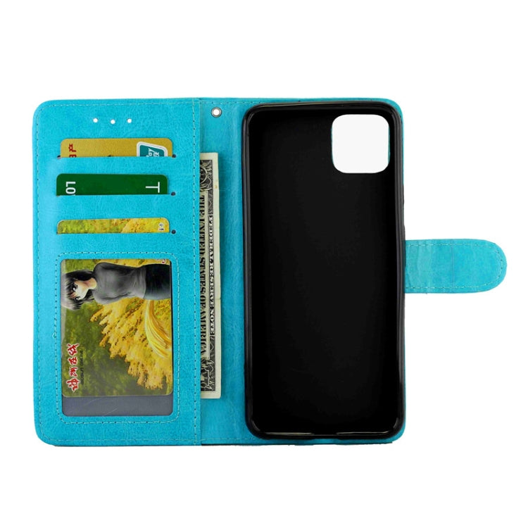 For Google Pixel4 XL Crazy Horse Texture Leather Horizontal Flip Protective Case with Holder & Card Slots & Wallet & Photo Frame