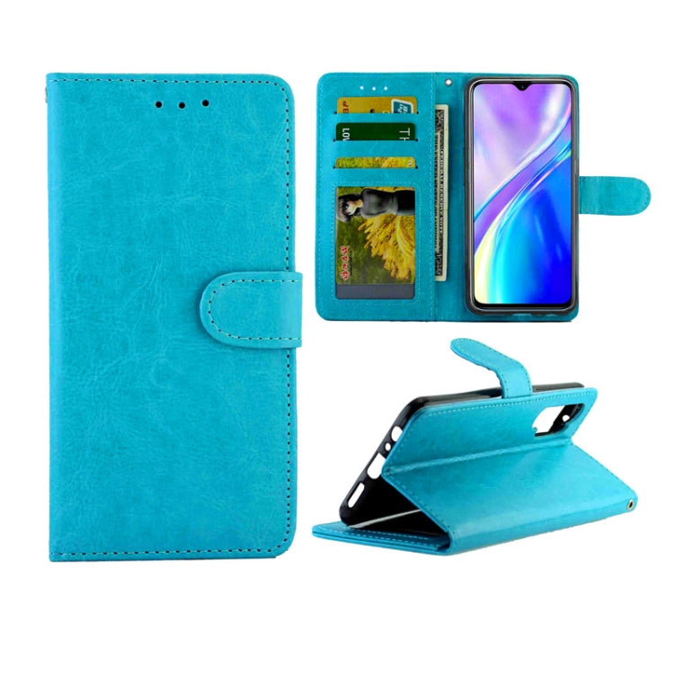 For OPPO Realme XT/X2 Crazy Horse Texture Leather Horizontal Flip Protective Case with Holder & Card Slots & Wallet & Photo Frame