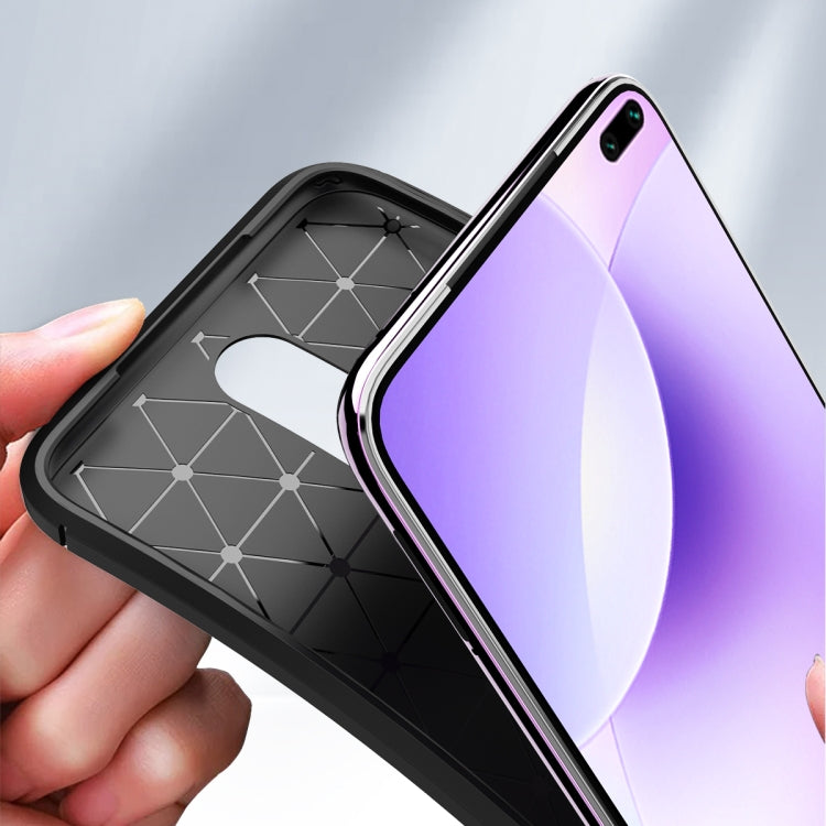 For Xiaomi Redmi K30 5G Carbon Fiber Texture Shockproof TPU Case(Black)