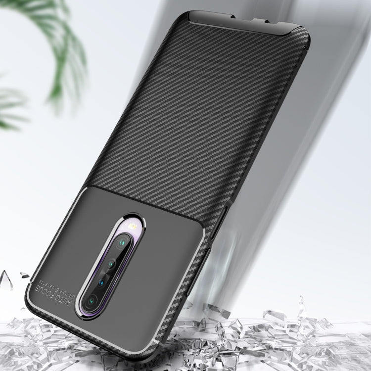 For Xiaomi Redmi K30 5G Carbon Fiber Texture Shockproof TPU Case(Black)