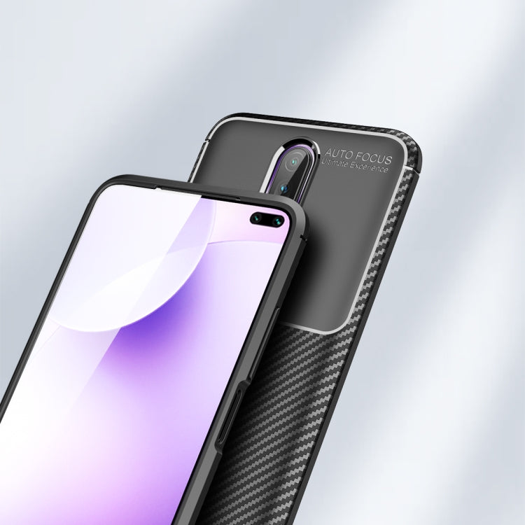 For Xiaomi Redmi K30 5G Carbon Fiber Texture Shockproof TPU Case(Black)