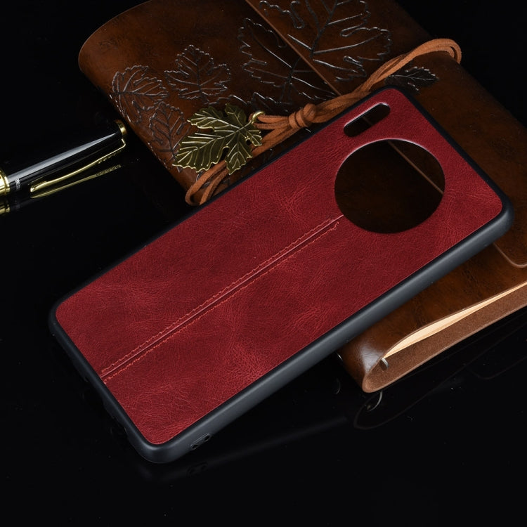 For Huawei Mate 30 Shockproof Sewing Cow Pattern Skin PC + PU + TPU Case