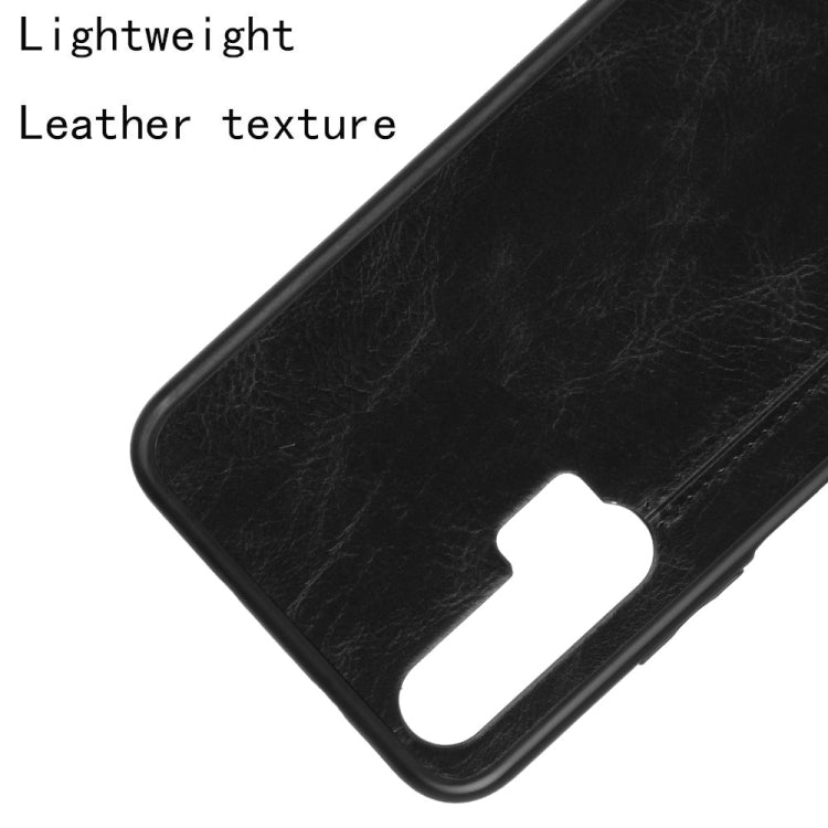 For Huawei Honor 20 Pro Shockproof Sewing Cow Pattern Skin PC + PU + TPU Case