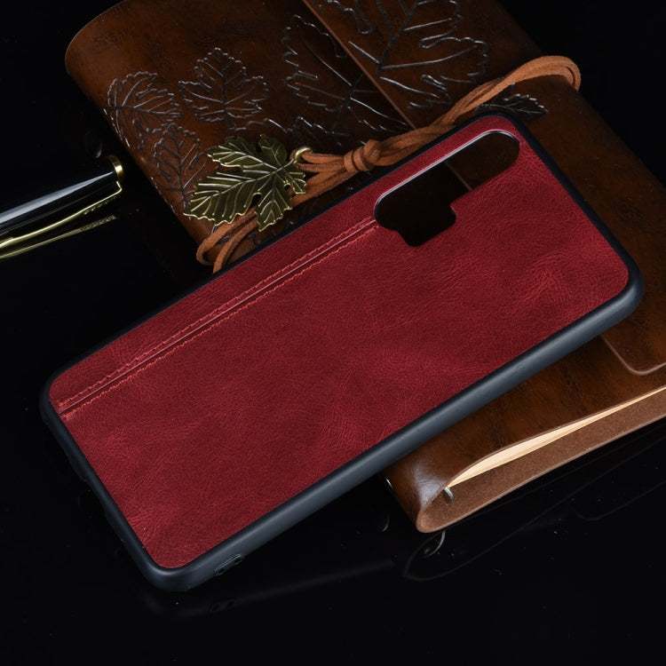 For Huawei Honor 20 Pro Shockproof Sewing Cow Pattern Skin PC + PU + TPU Case