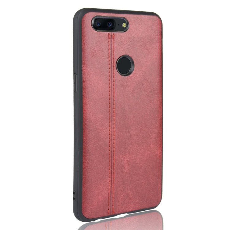 For OnePlus 5T Shockproof Sewing Cow Pattern Skin PC + PU + TPU Case