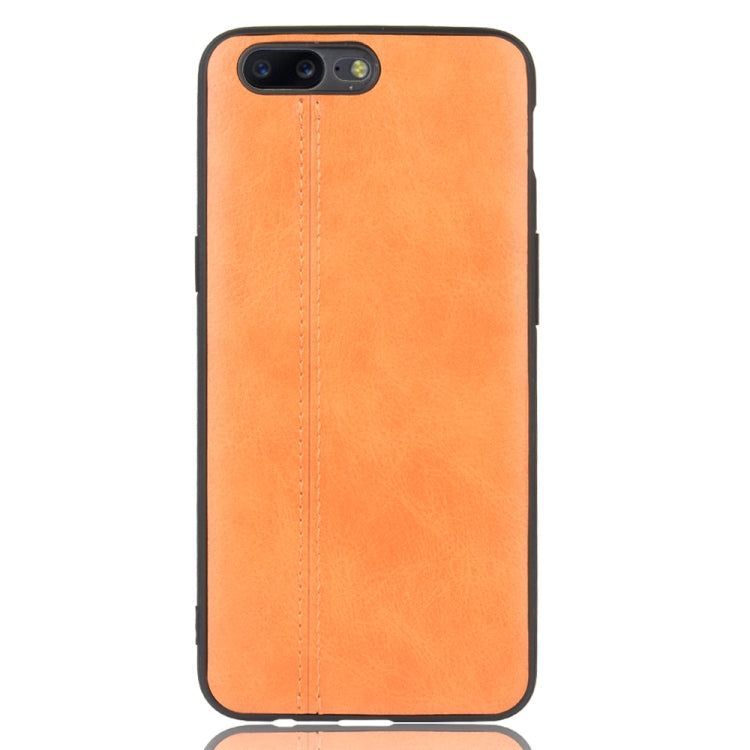 For OnePlus 5 Shockproof Sewing Cow Pattern Skin PC + PU + TPU Case