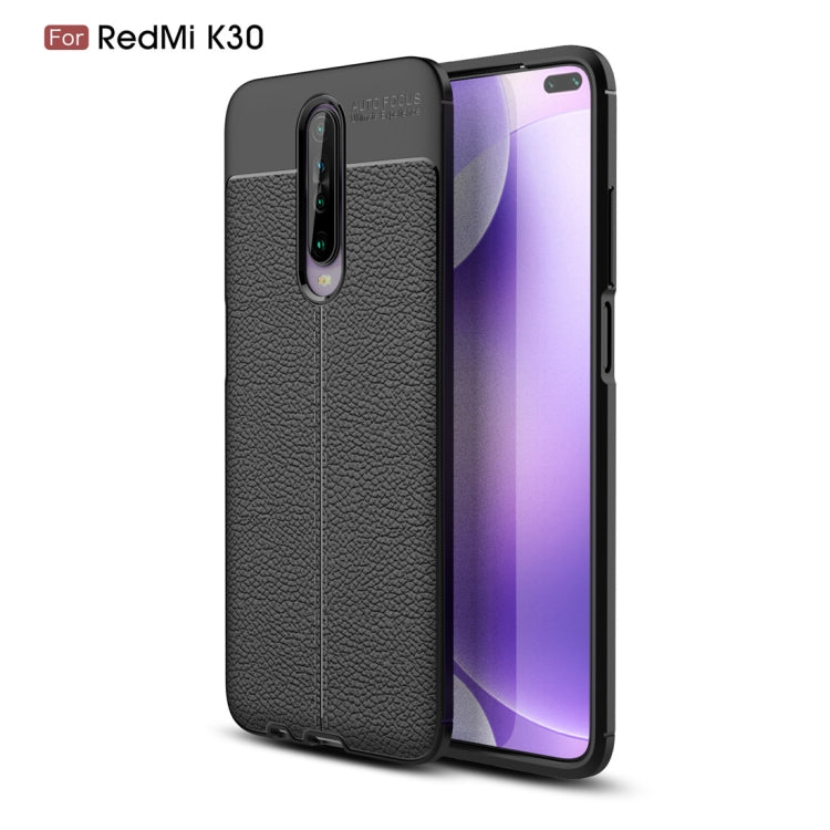 For Xiaomi Redmi K30 Litchi Texture TPU Shockproof Case