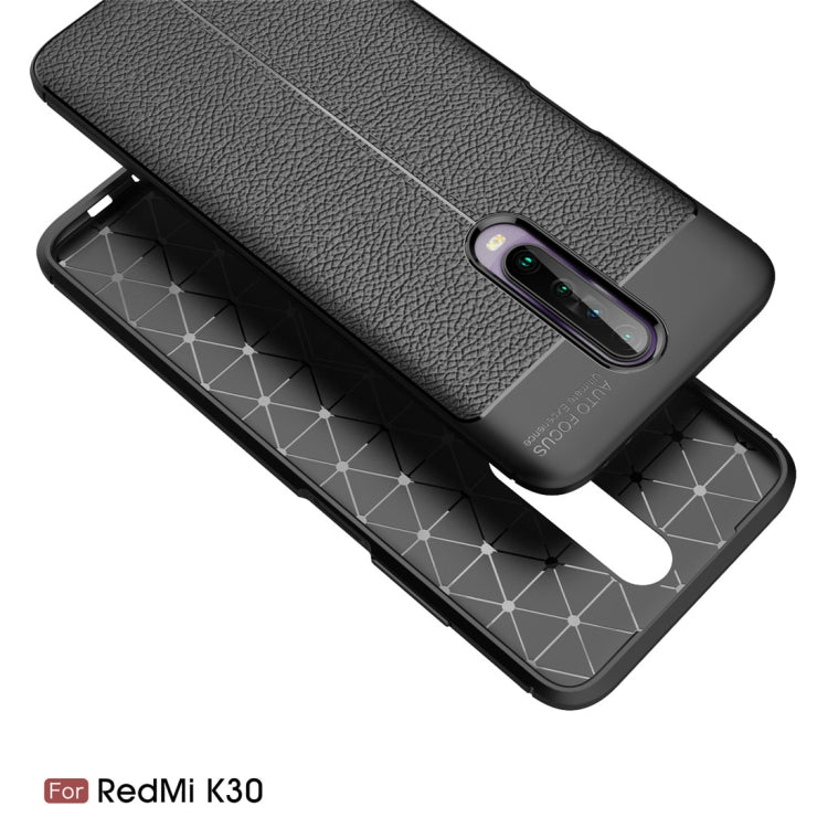 For Xiaomi Redmi K30 Litchi Texture TPU Shockproof Case