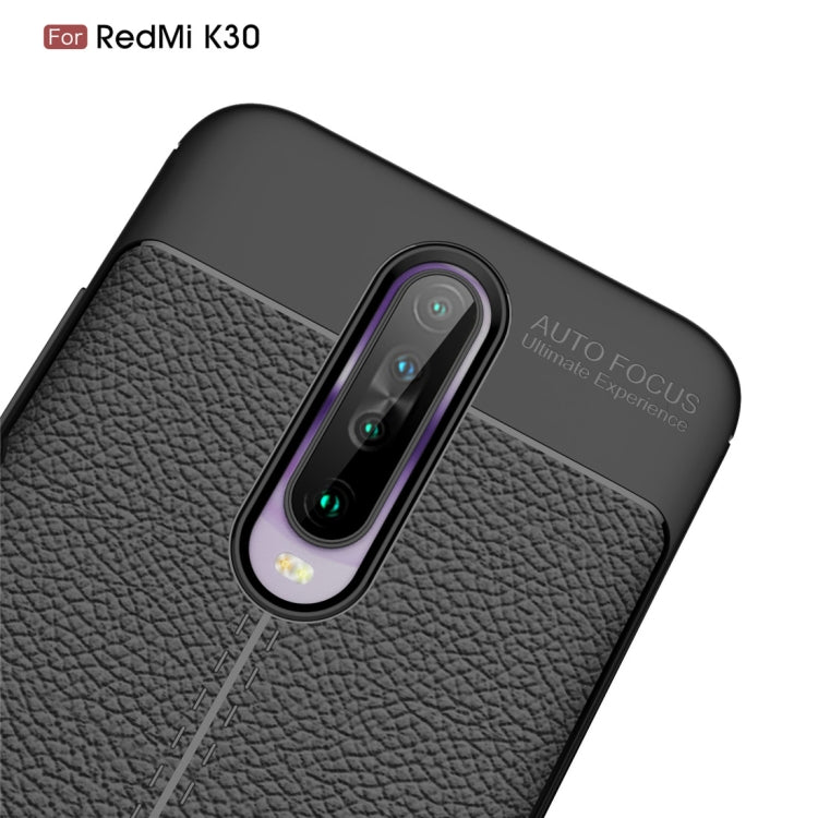 For Xiaomi Redmi K30 Litchi Texture TPU Shockproof Case