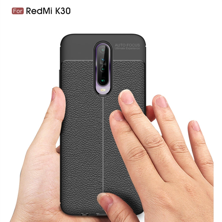 For Xiaomi Redmi K30 Litchi Texture TPU Shockproof Case