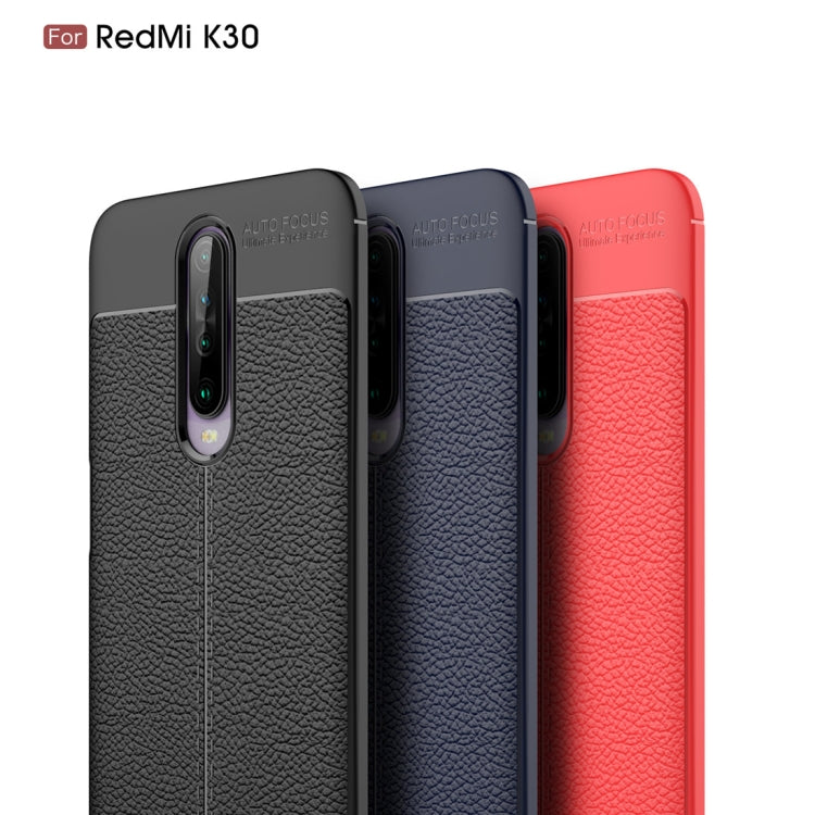 For Xiaomi Redmi K30 Litchi Texture TPU Shockproof Case