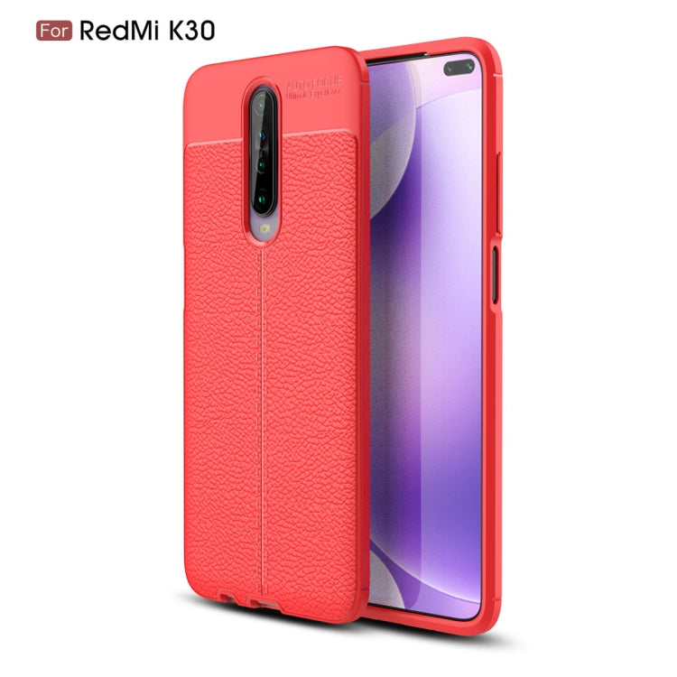 For Xiaomi Redmi K30 Litchi Texture TPU Shockproof Case