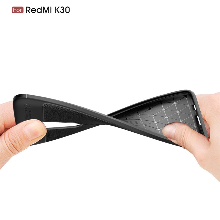 For Xiaomi Redmi K30 Litchi Texture TPU Shockproof Case