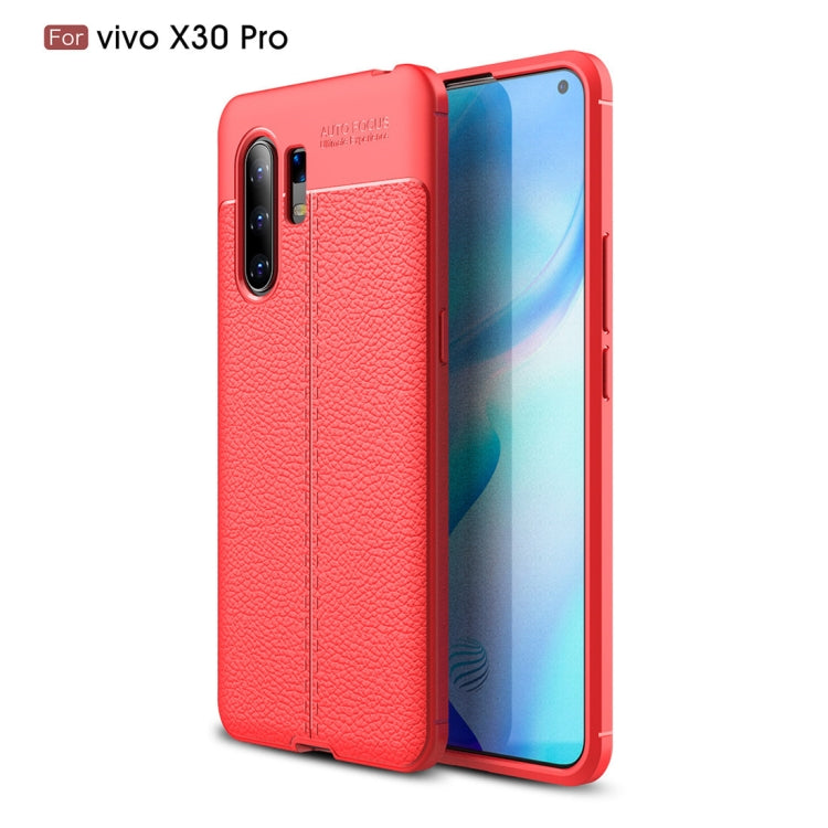 For Vivo X30 Pro Litchi Texture TPU Shockproof Case