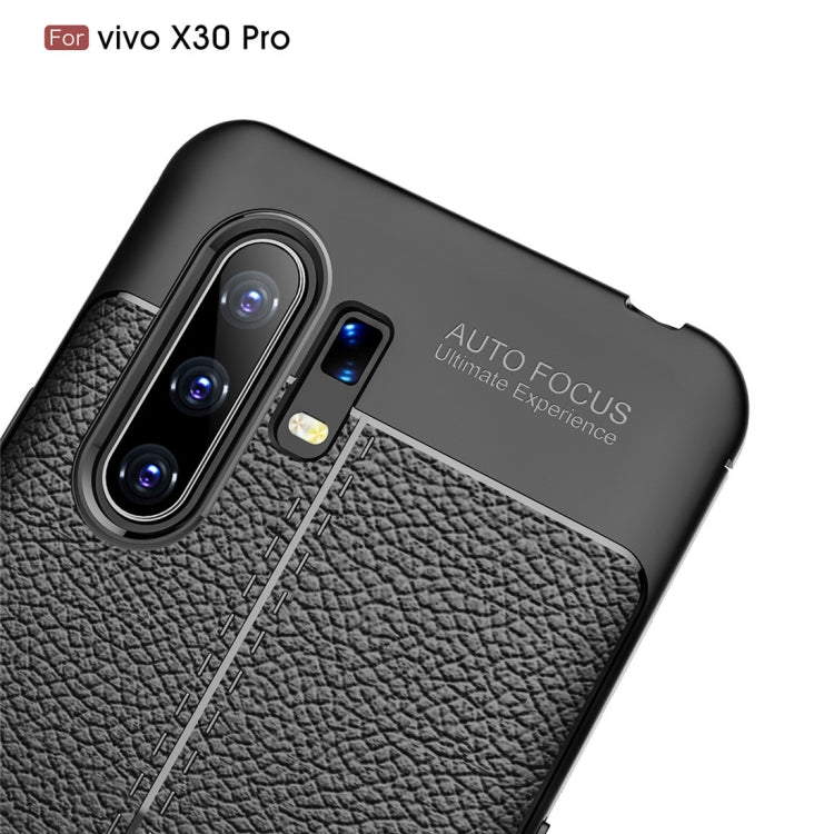 For Vivo X30 Pro Litchi Texture TPU Shockproof Case