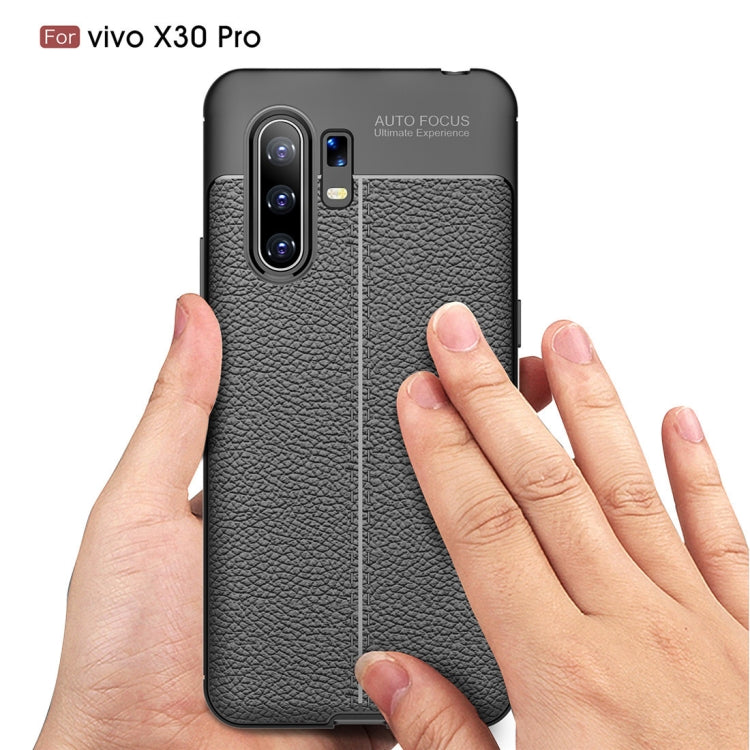 For Vivo X30 Pro Litchi Texture TPU Shockproof Case