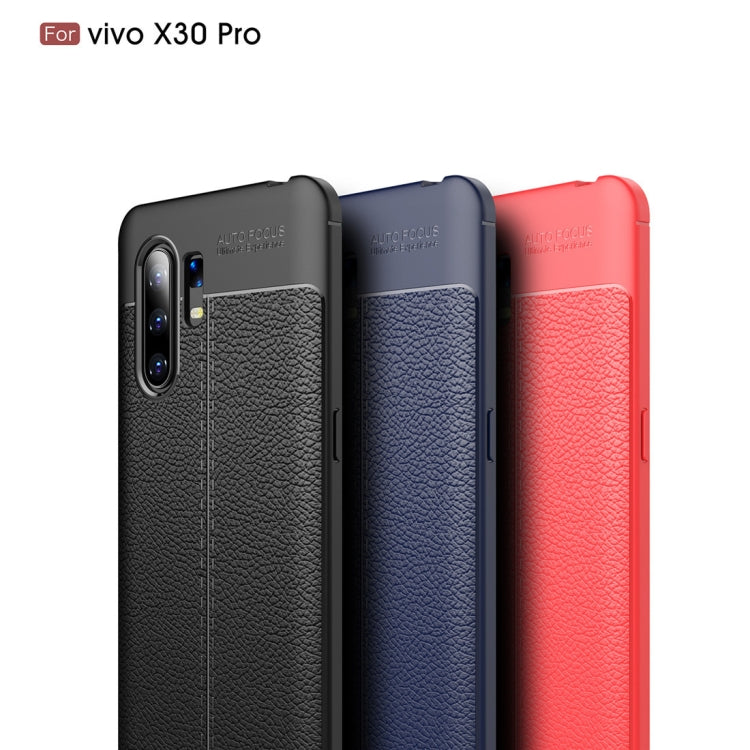 For Vivo X30 Pro Litchi Texture TPU Shockproof Case