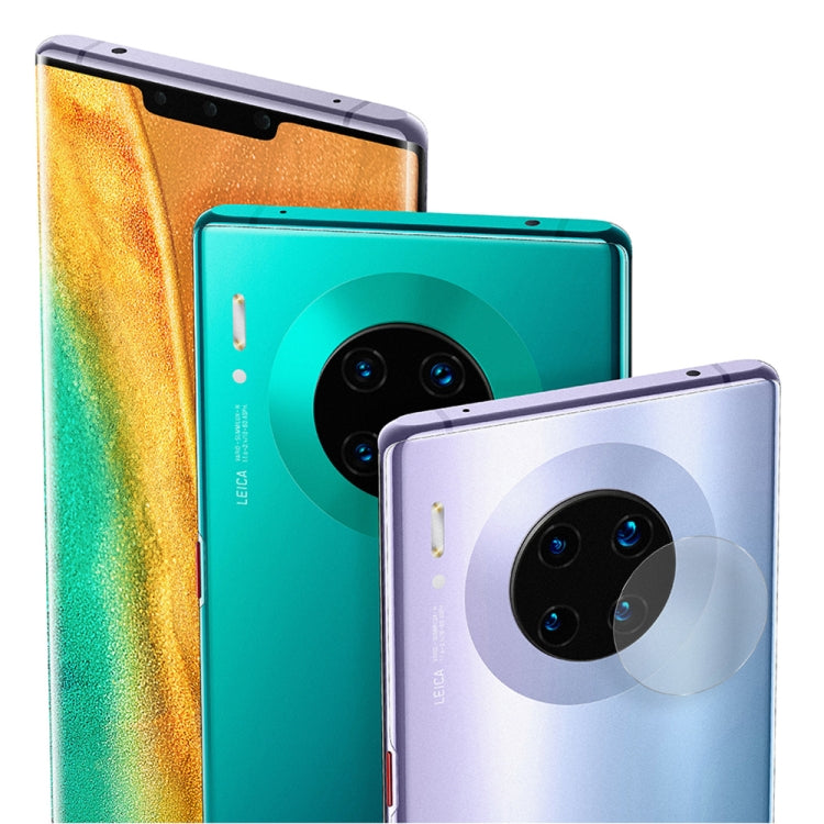 For Huawei Mate 30 2PCS mocolo 0.15mm 9H 2.5D Round Edge Rear Camera Lens Tempered Glass Film(Clear)