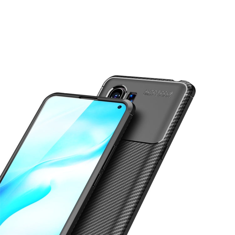 For Vivo X30 Pro Carbon Fiber Texture Shockproof TPU Case