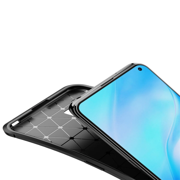 For Vivo X30 Pro Carbon Fiber Texture Shockproof TPU Case