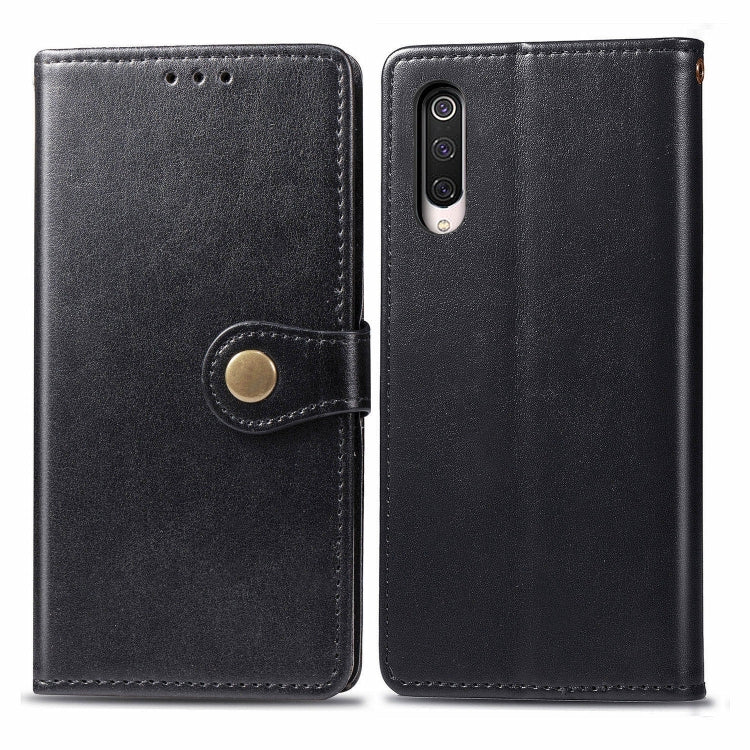 For Xiaomi Mi 9 Pro / 5G Retro Solid Color Leather Buckle Mobile Phone Protection Leather Case with Photo Frame & Card Slot & Wallet & Bracket Function