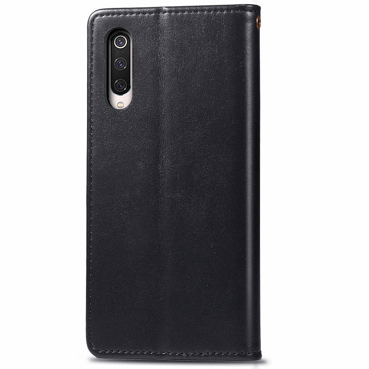 For Xiaomi Mi 9 Pro / 5G Retro Solid Color Leather Buckle Mobile Phone Protection Leather Case with Photo Frame & Card Slot & Wallet & Bracket Function