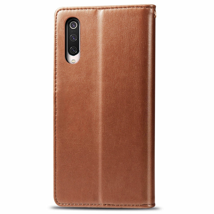 For Xiaomi Mi 9 Pro / 5G Retro Solid Color Leather Buckle Mobile Phone Protection Leather Case with Photo Frame & Card Slot & Wallet & Bracket Function