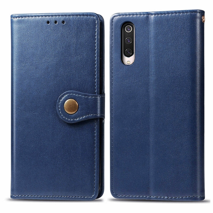 For Xiaomi Mi 9 Pro / 5G Retro Solid Color Leather Buckle Mobile Phone Protection Leather Case with Photo Frame & Card Slot & Wallet & Bracket Function