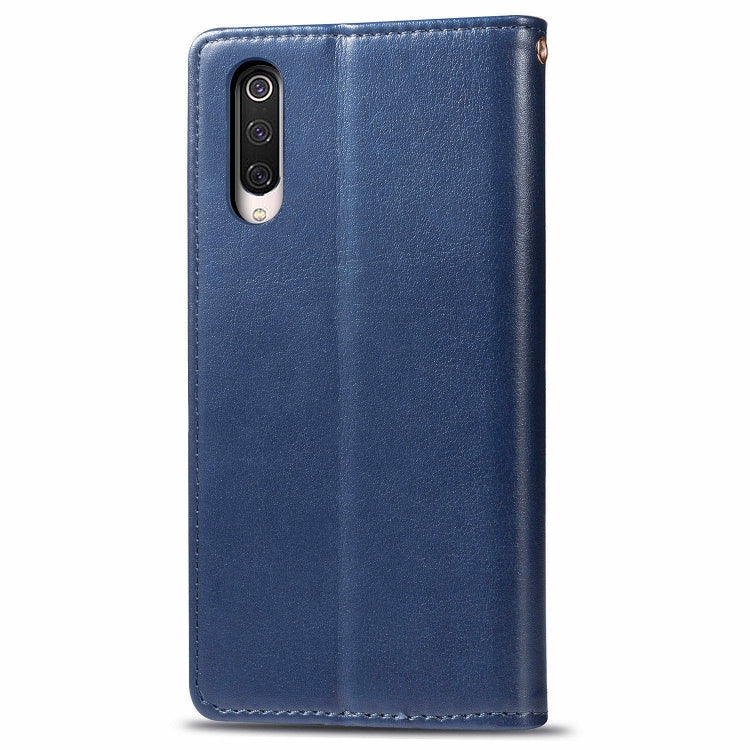 For Xiaomi Mi 9 Pro / 5G Retro Solid Color Leather Buckle Mobile Phone Protection Leather Case with Photo Frame & Card Slot & Wallet & Bracket Function