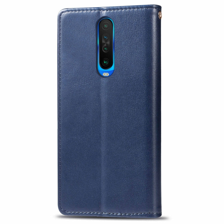 For Xiaomi Redmi K30 Retro Solid Color Leather Buckle Mobile Phone Protection Leather Case with Photo Frame & Card Slot & Wallet & Bracket Function
