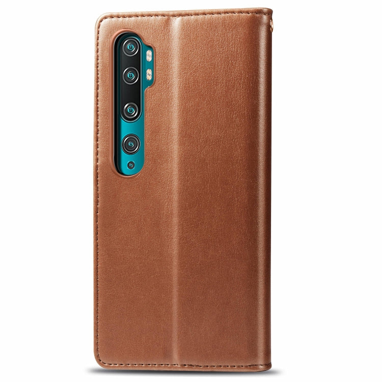 For Xiaomi Mi Note10 Pro Retro Solid Color Leather Buckle Mobile Phone Protection Leather Case with Photo Frame & Card Slot & Wallet & Bracket Function