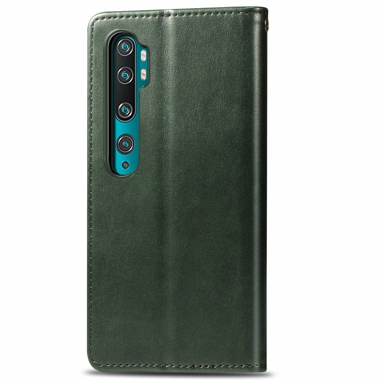 For Xiaomi Mi Note10 Pro Retro Solid Color Leather Buckle Mobile Phone Protection Leather Case with Photo Frame & Card Slot & Wallet & Bracket Function