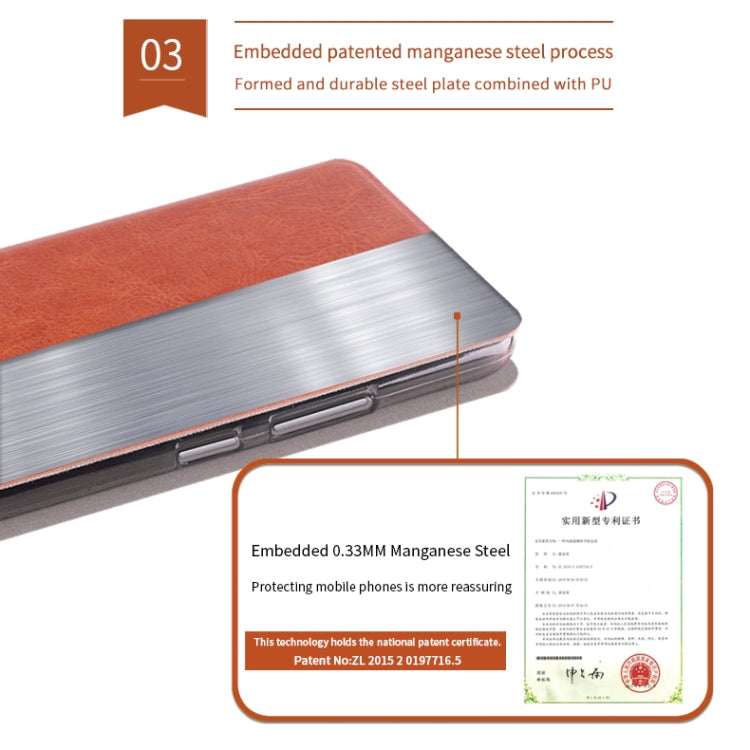 For Xiaomi RedMi K30 MOFI Rui Series Classical Leather Flip Leather Case With Bracket Embedded Steel Plate All-inclusive