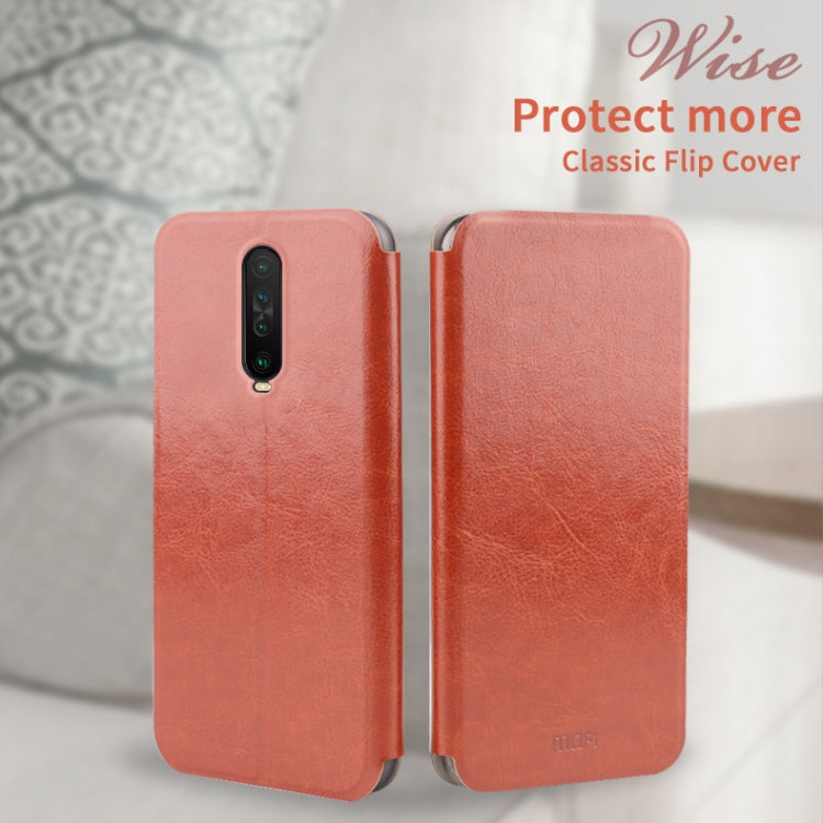 For Xiaomi RedMi K30 MOFI Rui Series Classical Leather Flip Leather Case With Bracket Embedded Steel Plate All-inclusive