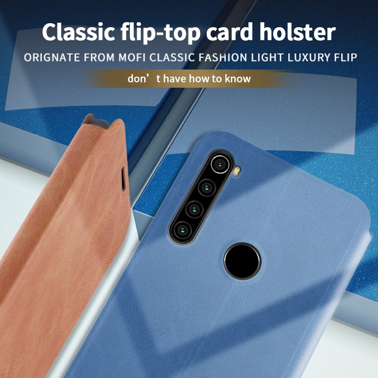 For Xiaomi RedMi Note8T MOFI Crazy Horse Texture Horizontal Flip Protective Leather Case