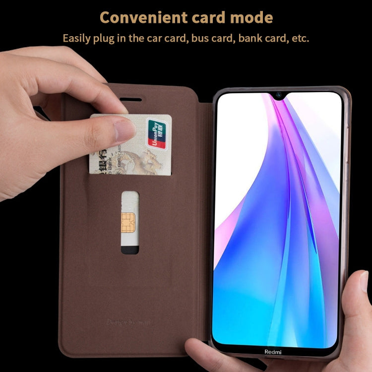For Xiaomi RedMi Note8T MOFI Crazy Horse Texture Horizontal Flip Protective Leather Case