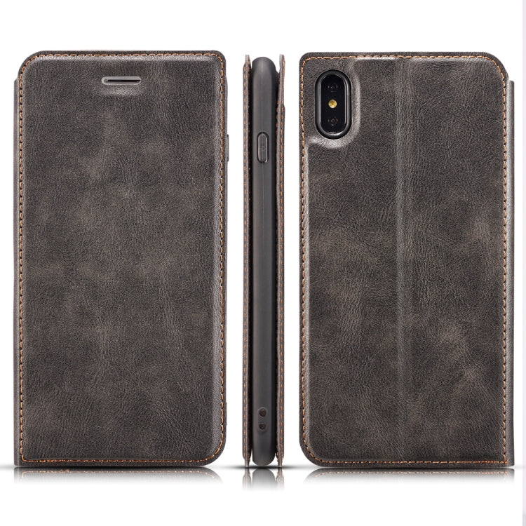 For Xiaomi Xiaomi 7A Retro Simple Ultra-thin Magnetic Leather Case with Holder & Card Slots & Lanyard