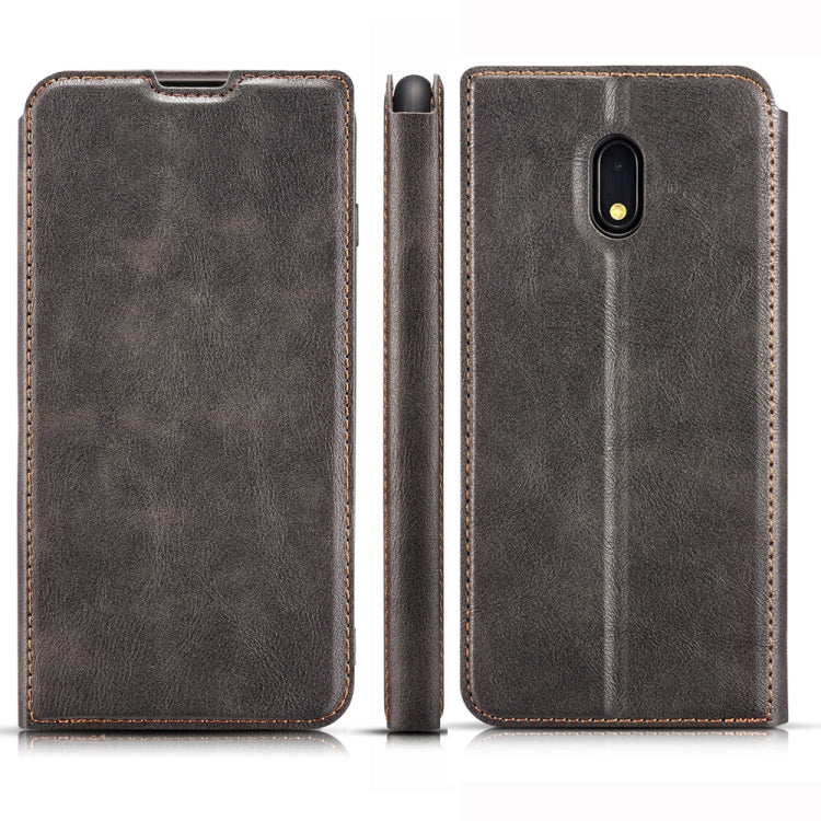 For Xiaomi Redmi 8A Retro Simple Ultra-thin Magnetic Leather Case with Holder & Card Slots & Lanyard