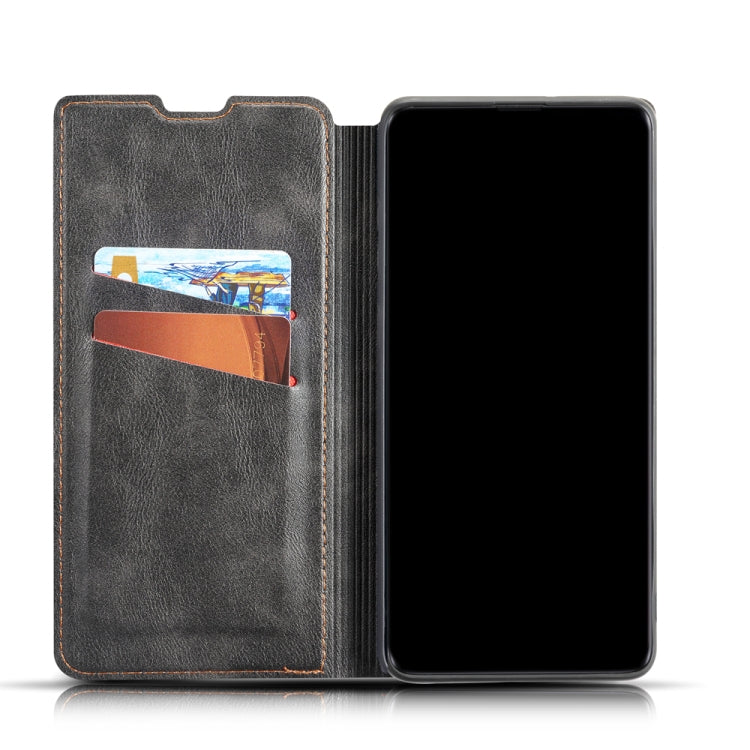 For Xiaomi Redmi 8A Retro Simple Ultra-thin Magnetic Leather Case with Holder & Card Slots & Lanyard